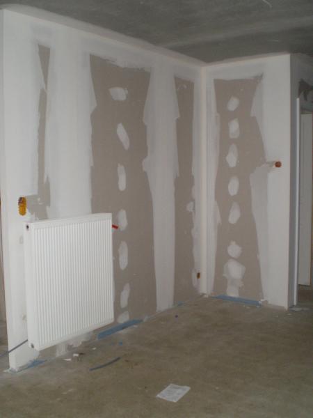 Pose des radiateurs.